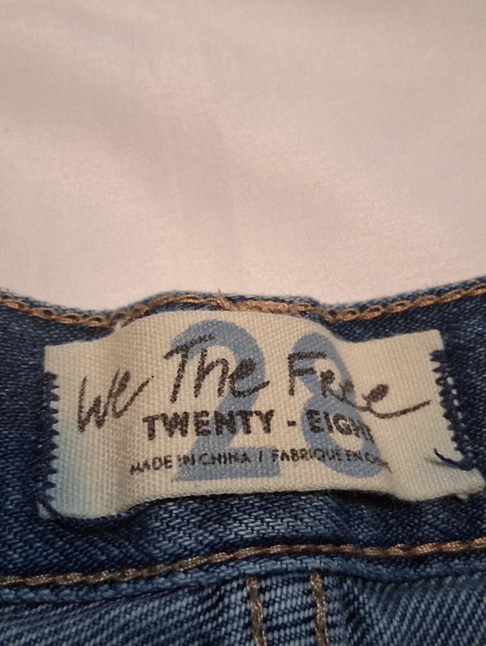 We The Free Distressed Denim Cut-Off Shorts  (free people) Size 28 Raw Hem Boho